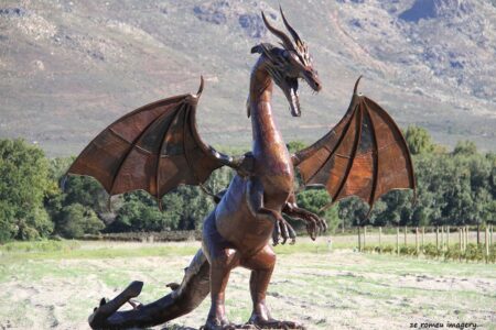 Dragon Sculpture Paserene Wine Tasting Tour Franschoek