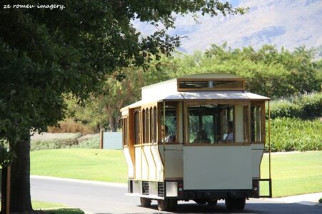 Tram on Franschoek Tour Rupert & Rothschild Vignerons